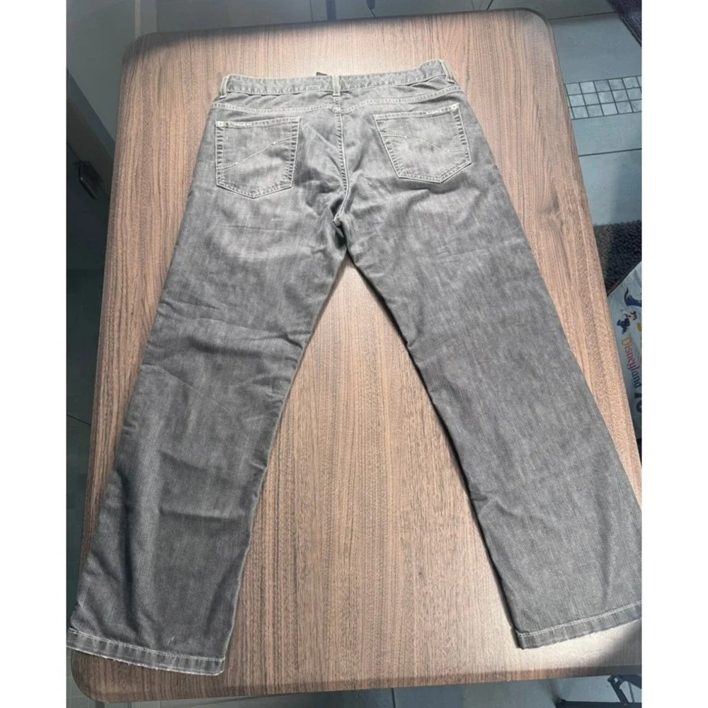 DKNY Jeans Low Rise Straight Leg Denim Gray 34x30‎ Performance